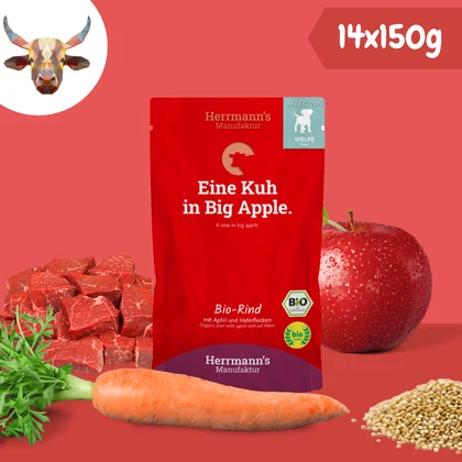 Bio marhahús menü kölyökkutyáknak