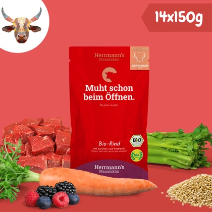 Bio marhahús párolt menü kutyáknak