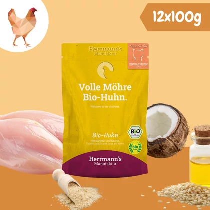 Bio csirkehús menü macskáknak