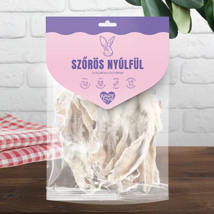 BARF szárított nyúlfül, szőrrel