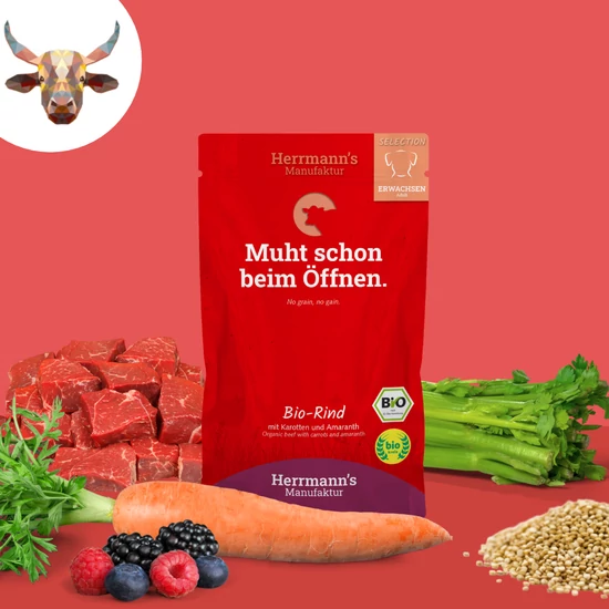 Bio marhahús párolt menü kutyáknak