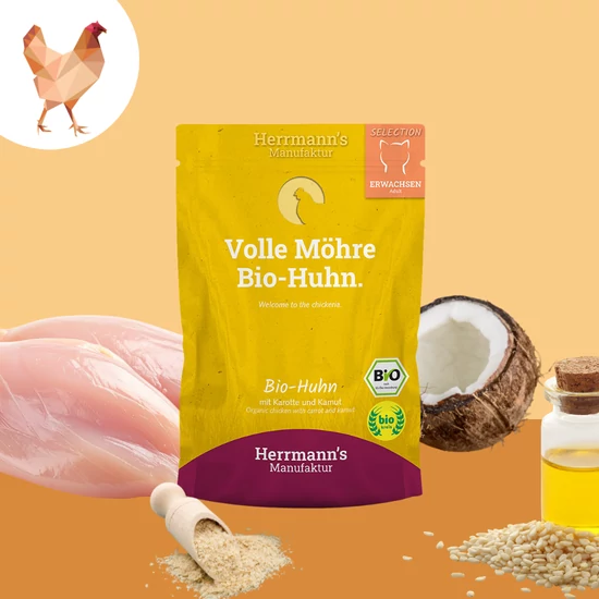 Bio csirkehús menü macskáknak