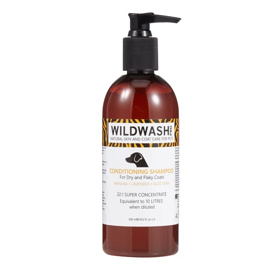 WildWash Pro - 100% természetes kutyasampon száraz, viszketős bőrre 1:32 = 9,6 liternyi
