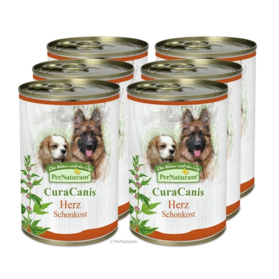 CuraCanis® 100% természetes kutyaeledel Szívproblémákkal küzdő kutyáknak  6 x 400 g, Pernaturam