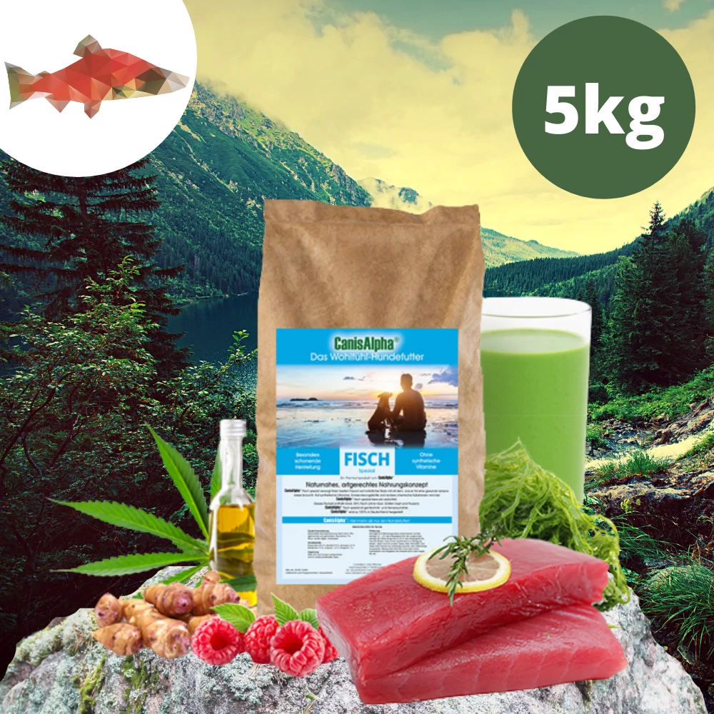 Hidegen sajtolt tengeri halfil monoprotein szraztp allergis kutyknak 5  kg - CanisAlpha Wolfskonzept